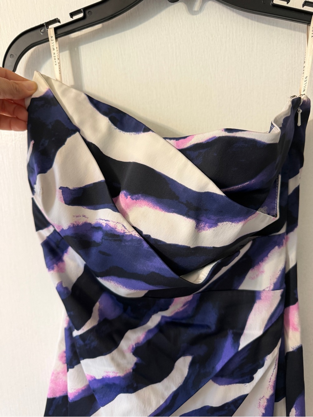 Karen Millen Abstract Brushstroke Dress - Size 6 - Multicolor - Picture 5 of 16